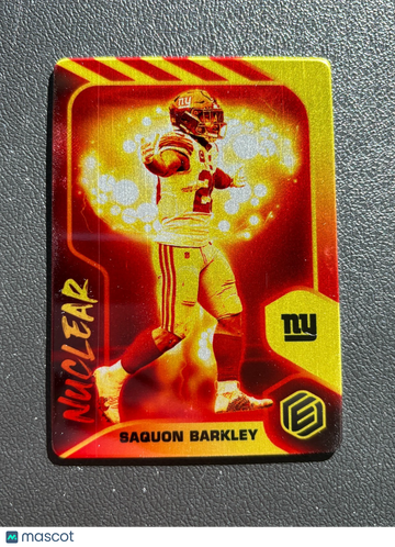 Saquon Barkley 2021 Elements Nuclear SSP CASE HIT Metal Card Eagles NY Giants