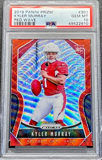 2019 Kyler Murray Panini Red Wave Prizm #301 PSA 10 GEM MINT Rookie Card RC Arizona Cardinals 