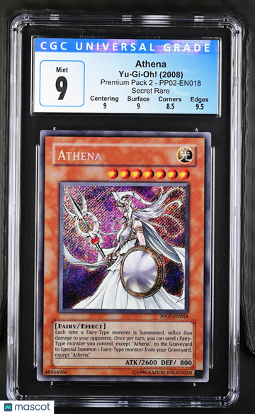 Premium Pack 2 Athena Foil Secret Rare CGC 9 #PP02-EN018