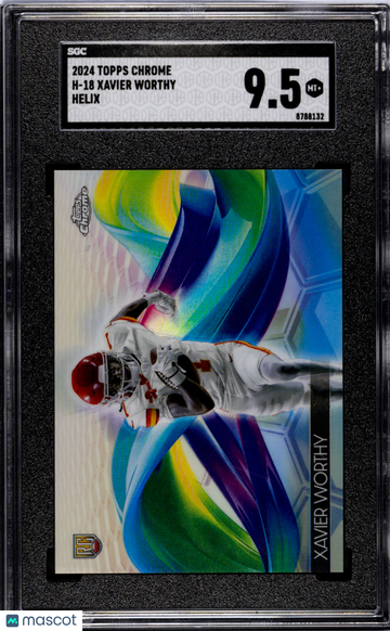 2024 Topps Chrome Xavier Worthy #H-18 Helix SGC 9.5