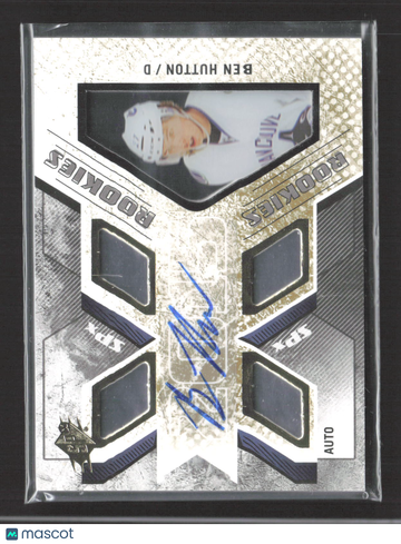 2014 Upper Deck SPx Hockey Ben Hutton #134 Jersey Patch 218/299 Auto