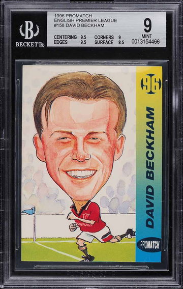 1996 Pro Match David Beckham BGS 9 #158 RC Rookie Manchester United