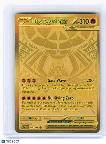 Perfect Order Mega Zygarde ex Gold Mega Hyper Rare #124