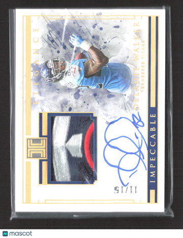 2019 Panini Impeccable Delanie Walker #EV-DW /15 Autograph Patch