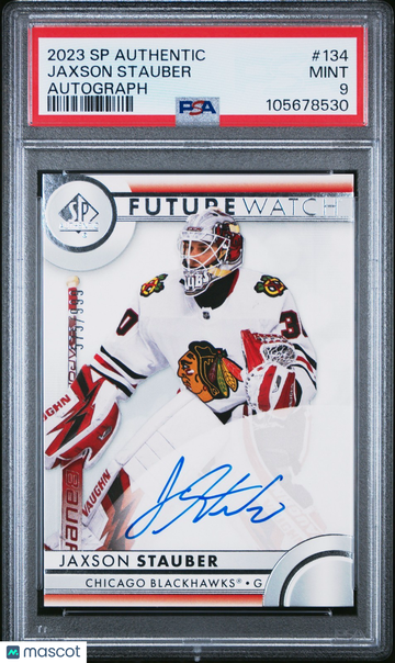 2023 SP AUTHENTIC JAXSON STAUBER Future Watch Auto Rookie PSA 9