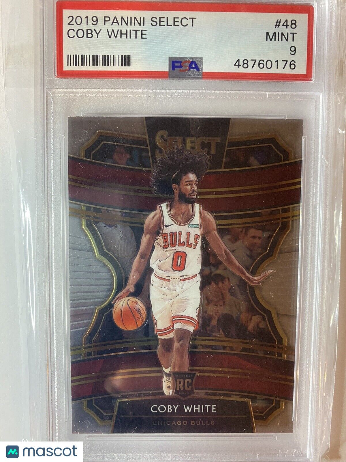 2019-20 Panini Select #48 Coby White RC Rookie PSA 9 MINT Basketball Card Bulls