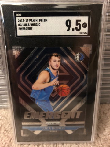 2018-19 Prizm Emergent Luka Doncic SGC 9.5