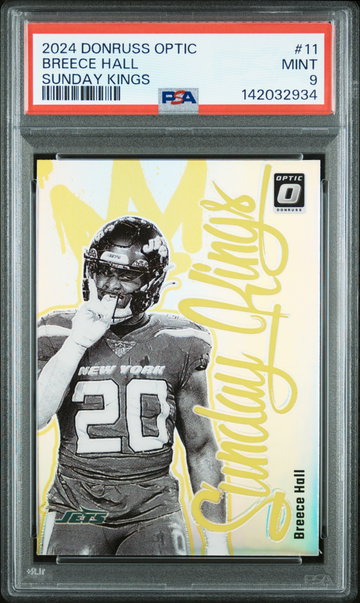 2024 Panini Donruss Optic Sunday Kings Breece Hall #11 PSA 9