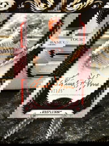 2024 Topps Tier One FRED LYNN Color Match RED AUTO #1/25 Red Sox HOF WOW