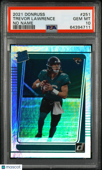 2021 Panini Donruss Trevor Lawrence #251 No Name PSA 10