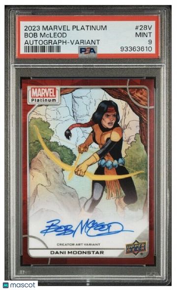 2023 Upper Deck Marvel Platinum - Creator Art Variant - Red Rainb Bob Mcleod #28-V PSA 9