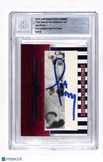 2010 Leaf Sports Icons Update Joe Perry Authentic Cut Signature