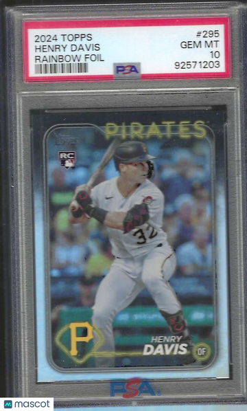 2024 Topps Henry Davis #295 Rainbow Foil PSA 10