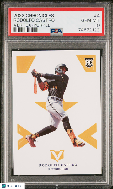 2022 Panini Chronicles Vertex Rodolfo Castro #4 Purple PSA 10