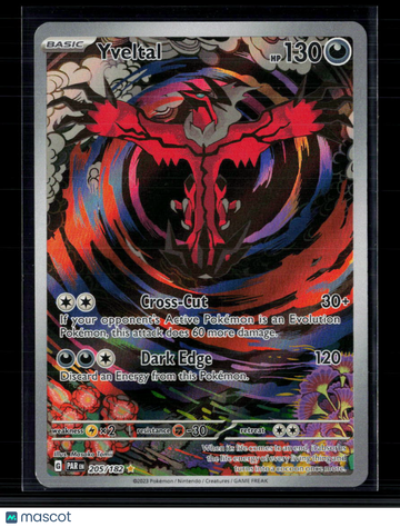 2023 Paradox Rift Yveltal Holo Secret Rare #205/182