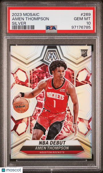 2023 Panini Mosaic Amen Thompson #269 Silver Prizm Short Print Nicely Centered Mint Parallel/Variety Rookie Base Set Ins