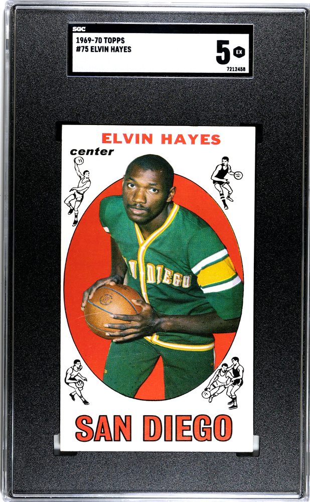 1969 Topps Basketball Elvin Hayes ROOKIE #75 SGC 5 EX