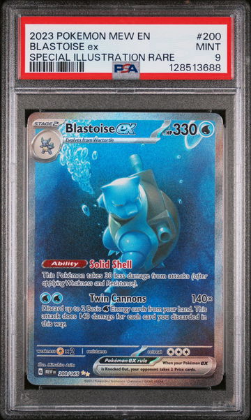 2023 Pokemon Scarlet and Violet 151 Special Illustration Rare Blastoise Ex #200 PSA 9
