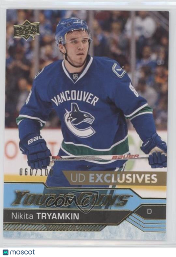 2016-17 Upper Deck Nikita Tryamkin #221 UD Exclusives Young Guns 060/100 Rookie