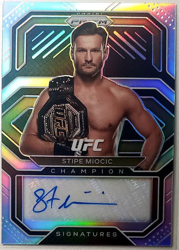 2021 Prizm UFC Stipe Miocic Silver Champion Signatures Auto 