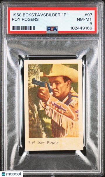 1958 Bokstavsbilder "P" Roy Rogers #97 PSA 8