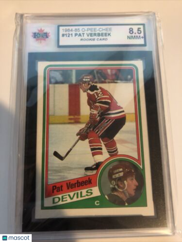 1984-85 O-Pee-Chee Pat Verbeek Rookie KSA 8.5