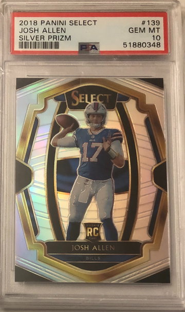 Josh Allen select premier level silver PSA 10