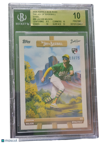2025 Topps X Bob Ross The Joy of Baseball Easel Jacob Wilson #88 BGS 10