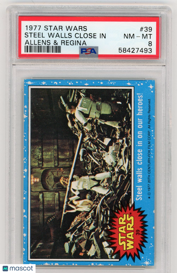 1977 Star Wars Allens & Regina Steel Walls Close In #39 PSA 8