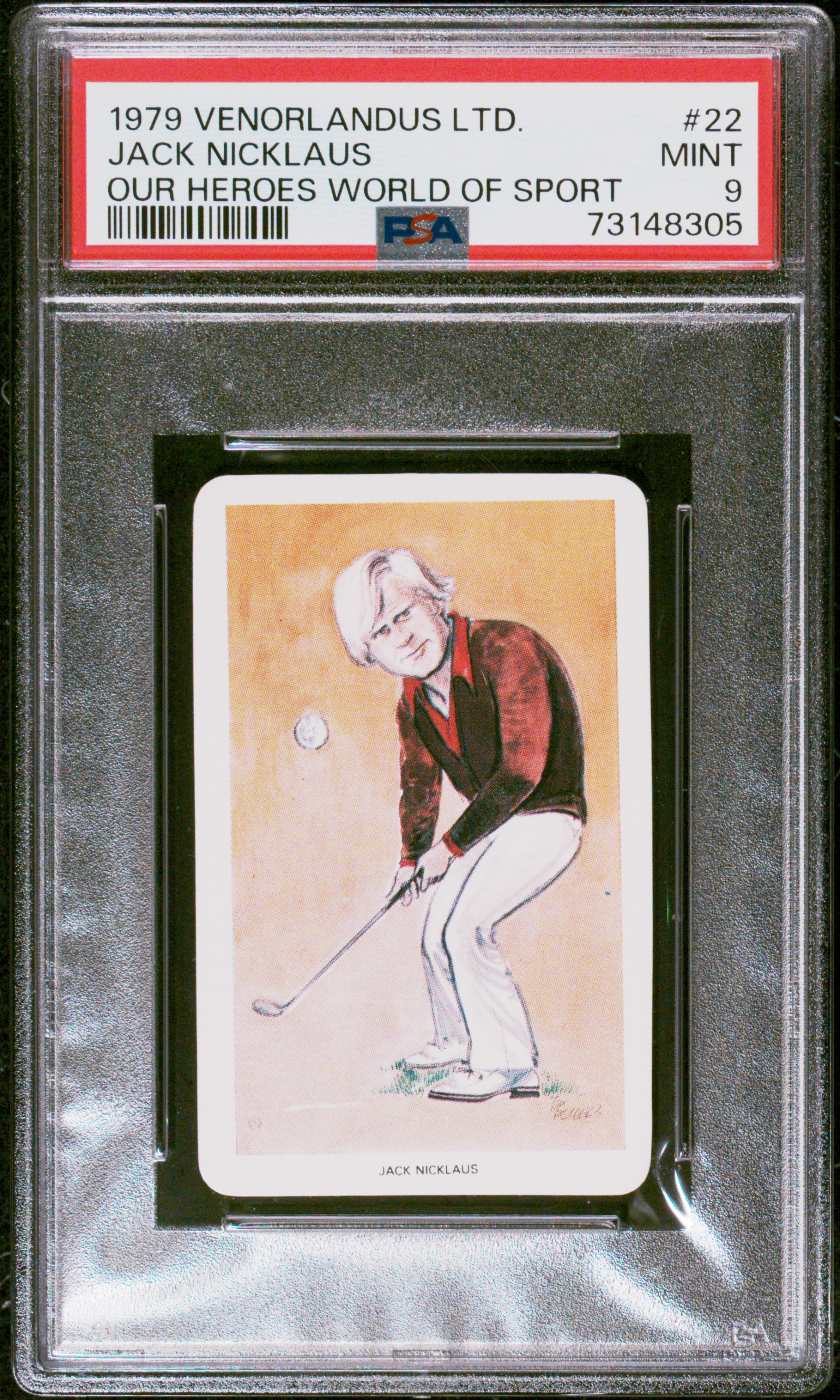 1979 Venorlandus Multi-Sport #22 Jack Nicklaus PSA 9 Our Heroes World Of Sport