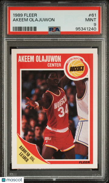 1989 Fleer Akeem Olajuwon #61 PSA 9