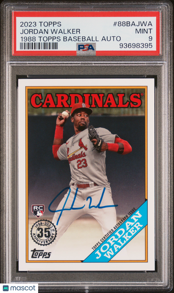 2023 Topps 1988 Topps Baseball Autographs Jordan Walker #88BAJWA PSA 9 Auto