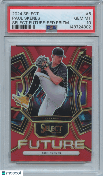 2024 Panini Select Select Future Paul Skenes #5 Red Prizm Rookie PSA 10