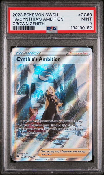 2023 Pokemon Sword and Shield Crown Zenith Galarian Gallery Cynthia's Ambition #GG60 PSA 9