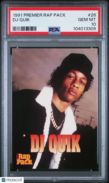 1991 Premier Rap Pack DJ Quik ROOKIE #26 PSA 10