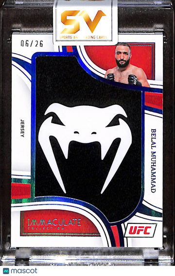 2023 Panini Immaculate UFC Belal Muhammad Jersey Platinum Venom Logo /26