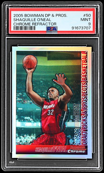 2005 Bowman Chrome Shaquille O'neal Refractor PSA 9
