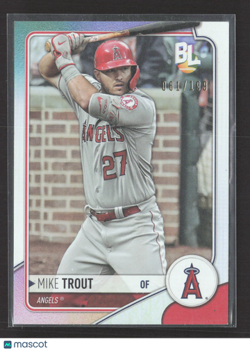 2023 Topps Big League Mike Trout #WR-25 Rainbow Foil 061/199