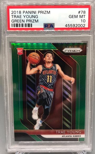 Trae Young 2018 Green Prizm #78