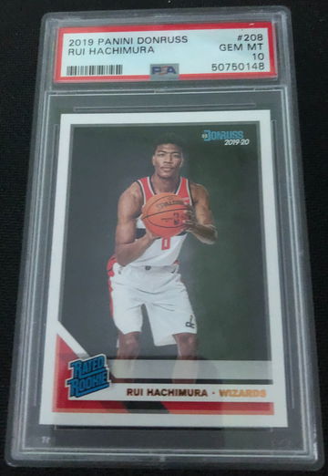 2019 Donruss #208 Rui Hachimura Rated Rookie RC PSA 10 Gem Mint