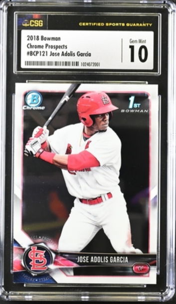 2018 Bowman Chrome Prospects #BCP21 Jose Adolis Garcia RC CSG 10 Gem Mint