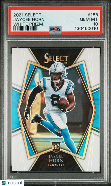2021 Panini Select Jaycee Horn #185 White Prizm PSA 10
