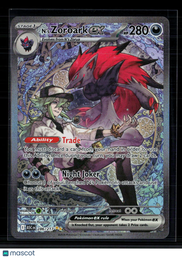 2026 Mega Evolution – Ascended Heroes N'S Zoroark EX Holo Secret Rare SAR #286/217