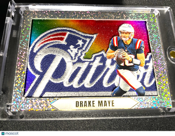 2026 CUSTOM Drake Maye Rainbow Sparkle Patch