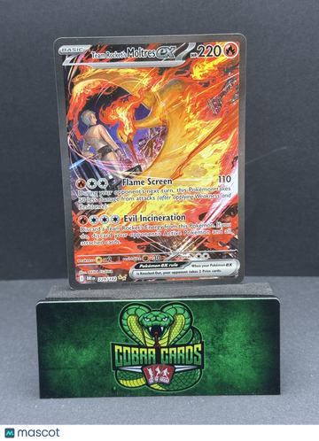 2025 Destined Rivals Team Rocket's Moltres EX Holo Secret Rare SAR #229/182