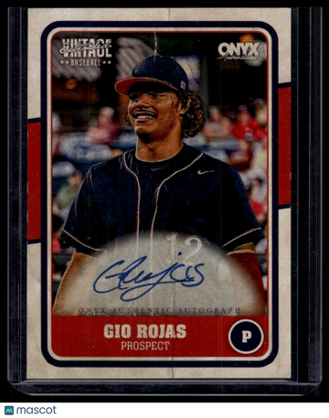 2025 Onyx Vintage Extended Gio Rojas #VAGIRO Autographs AU