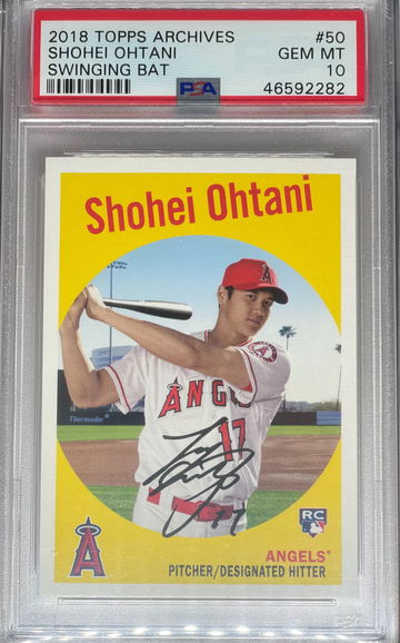 PSA 10 2018 Topps Archives Shohei Ohtani Swinging Bat #50