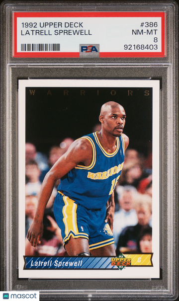 1992 Upper Deck Latrell Sprewell #386 PSA 8