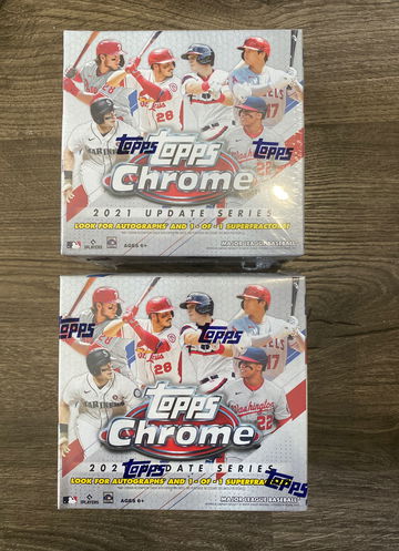 2021 Topps Chrome Update Mega Box x 2 sealed
