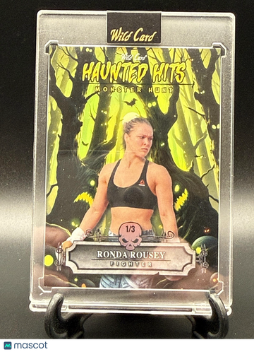 2025 Wild Card Haunted Hits Monster Hunt Brick Ronda Rousey #HHW-RR Cross Hatch Monster Hunt Woods Yellow SN